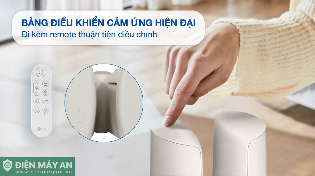 Máy lọc không khí kết hợp quạt LG PuriCare AeroTower Hit FS15GPBK0.ABAE 40W